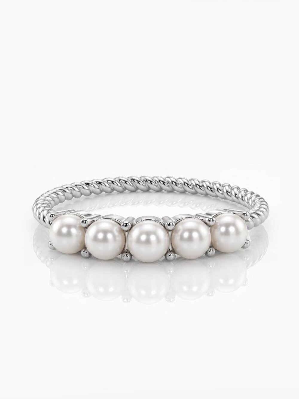 Dainty Pearl Ring, 925 Sterling Silver Charmed Aroma